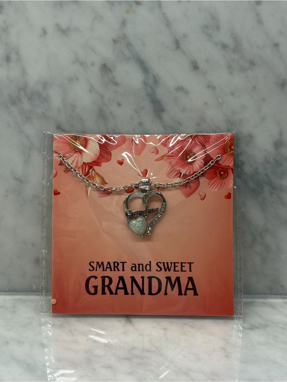 Grandma Heart Pendant Necklace Gift – New in Package